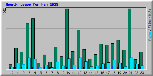Hourly usage for May 2025